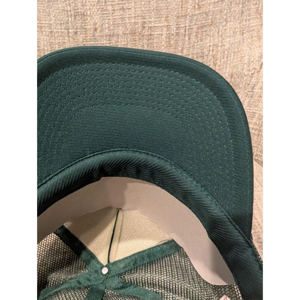 NOS Vintage Oliver Tractor Mesh Snapback Trucker Hat Green Nissun Farm Cap